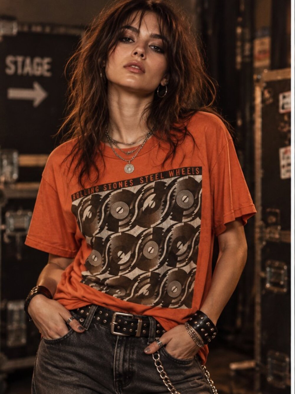 Cool Vintage, The Rolling Stones Steel Wheels Tour Working Crew T-Shirt XL 1989 - Picture 2 of 16